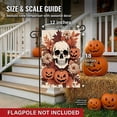 thumbnail image 6 of CSZPPQAF Halloween Garden Flags 12x18 Double Sided-Skull Pumpkin,165 GSM Polyester Fall Yard Decoration Flags, Fade Resistant, 6 of 6