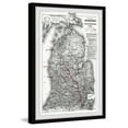 thumbnail image 2 of Marmont Hill Inc. 'Vintage Michigan Map II' Framed Painting Print 20 x 30, 2 of 5