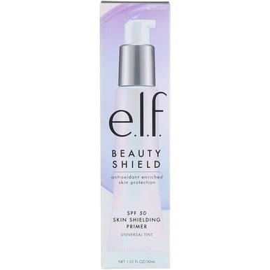 e.l.f. Beauty Shield Skin Shielding Face Primer, Universal Tint, SPF 50, 1.01 fl