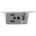 thumbnail image 2 of Adaptador de conexión a tierra polarizado GE, paquete de 2, convierte salidas de 2 clavijas en 3, fácil de instalar, solo para interiores, listado UL, gris, 54302, 2 of 10