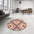 thumbnail image 3 of Ahgly Company Indoor Square Contemporary Cherry Red Southwestern Area Rugs, 8' Square, 3 of 6