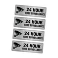 thumbnail image 2 of 4 señales de videovigilancia las 24 horas, señales de monitoreo, autoadhesivas de cámara de seguridad para hogar, de entrada para todas las, 2 of 8