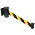 thumbnail image 1 of Vip Crowd Control Retractable Safety Wall Queue Barrier With Tuff Tex Black Finished (120"" Blk/Yel), 1 of 1