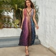 thumbnail image 3 of Particles Shiny Glowing Dress Fashion Boho Beach Long Dresses Female Party Printed Maxi Dress, 3 of 9
