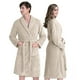 thumbnail image 1 of Bata de Baño Mujer y Hombre - Suave, Absorbente y de Secado Rápido - Albornoz Unisex y Unitalla ideal como Toalla de Baño, para Spa, Natación y Descanso (Beige), 1 of 7
