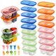 thumbnail image 1 of Recipientes para aperitivos ALFEVA reutilizables, 20 unidades con tapas y 10 tenedores, 1 of 6