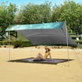 thumbnail image 6 of Wobogo Sea Turtle Beach Tent Camping Sun Shelter 110 x 125in UPF50+ Outdoor Shade for Trips Fishing Picnics, 6 of 7