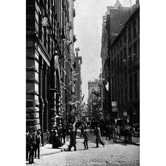 Wall Street, New York City Fine art canvas print (20" x 30")