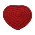 thumbnail image 2 of Valentine's Day Handmade Braided Cotton Coasters Love Heart-Shape Drink Coasters Insulating Mats Red Absorbent Cup Coasters for Party Home Office Decoration Housewarming, 4.92*4.13in, 2 of 6