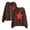 Brown, variant on ShomPort Womens Fleece Full-zip Hoodie Oversized Long Sleeve Star Printed Pocket Fall Casual Drawstring Sweatshirts