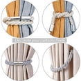 thumbnail image 6 of FZFLZDH 2 Pack Strong Magnetic Curtain Tiebacks Upgrade Nordic Simple Style Drape Tie Backs Double Color Weave Rope Knot Decorative Curtain Holdbacks for Home & Office Window Drapery, 6 of 6