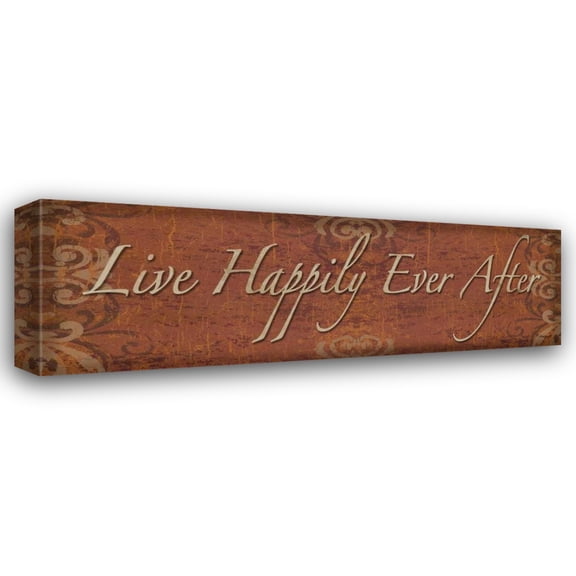 Todd Williams 18x9 Gallery Wrapped Canvas Wall Art Titled - Live Happily Ever After