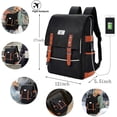 thumbnail image 2 of Mochila Oucaili con puerto de carga USB para mujeres y hombres, mochila para ordenador portátil, mochila para ordenador, mochila escolar para la universidad, mochila, 2 of 6