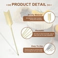 thumbnail image 3 of Uxcell 5 Pcs Palillos de Cóctel de Acero Inoxidable, Palillos de Martini de 4.7 Pulgadas, Pinchos de Metal Reutilizables para Bebidas, Aceitunas, Aperitivos, Decorativos de Frutas, Dorado (Pluma), 3 of 7