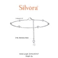 thumbnail image 6 of Silvora Beaded Chain Anklet for Women Stainless Steel Ankle Bracelet Dainty Adjustable Foot Chain Waterproof Summer Beach Jewelry Gifts for Daughter Birthday Mothers Day Christmas, 6 of 6