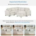 thumbnail image 5 of Harper & Bright Designs Sectional Sofa with Pull Out Bed, Convertible Sofa Sleeper with USB, Modular L-shaped Sofa with Movable Storage Ottoman for Living Room, Beige, 5 of 16