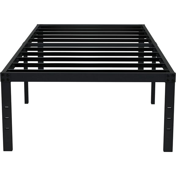 18 Inch King Bed Frame, Heavy Duty King Metal Platform Bed Frame, Easy to Assemble, Black