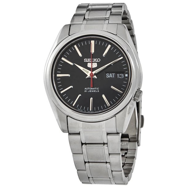 Seiko Seiko 5 Automatic Black Dial Stainless Steel Men S Watch Snkl45j1 Walmart Com Walmart Com
