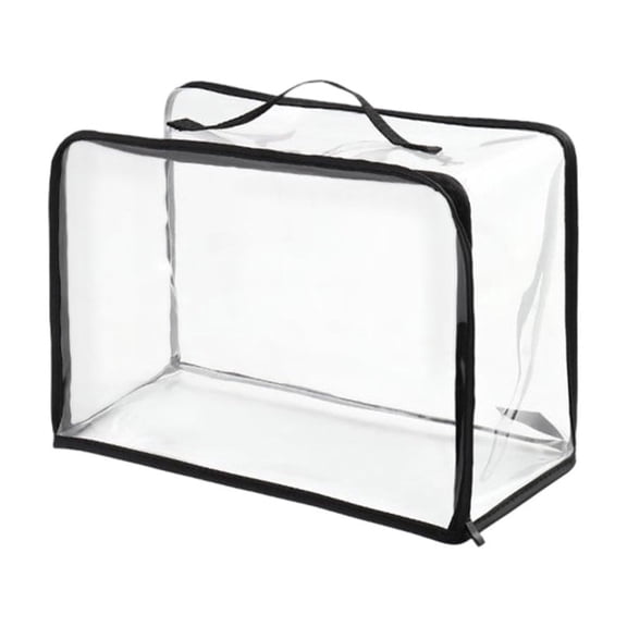 Tunhigl Clear Clothes Storage Bags, 10L Blanket Storage Containers with Heavy Duty Zipper, Foldable Moving Bags, Closet Organizers for Bedding, Clothing, Comforters
