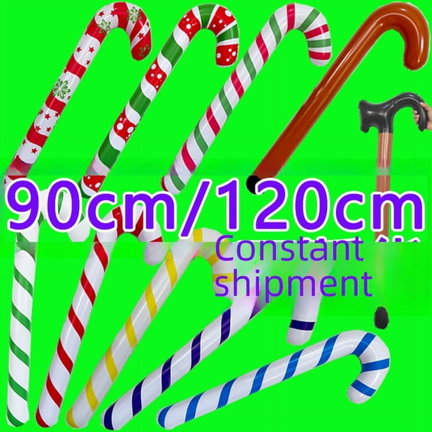 Muleta inflable navideña de 6 colores Muleta inflable de color caramelo Muleta de regalo para eventos navideños