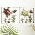 thumbnail image 3 of DecMode Multi Colored Metal Turtle Wall Decor (2 Count), 3 of 8