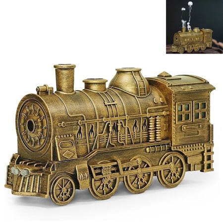 Train Diffuser Aromatherapy Essential 300ml Aromatherapy Humidifier with Dual Color LED Light Vintage Cool Mist Trains Aroma Function for Relaxation Home Decor
