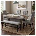 thumbnail image 4 of Comedor 4 sillas y 1 Banca con Mesa Rectangular Gris con Negro Camacho, 4 of 6