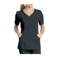 thumbnail image 2 of Landau Urbane Ultimate Womens Scrub Set 9550 Chloe Sweetheart Top And 9300 Bailey Drawstring Cargo Pant Graphite (2XL Top/Pant 2XL), 2 of 3