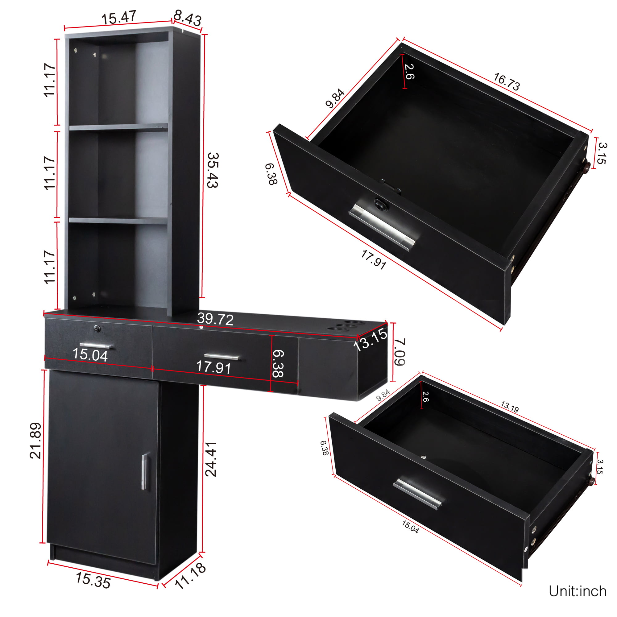 Blaire Smart™ Storage Vanity Desk