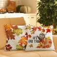 thumbnail image 5 of It''s Fall Y''all Maple Leaf Cat Decorative Throw Pillow Cover 18 x 18 Set of 4, Autumn Hello Pumpkin Porch Patio Outdoor Pillowcase, Harvest Seasonal Orange Sofa Couch Cushion Case Home Decor, 5 of 6