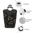 thumbnail image 4 of YFYANG 50L Foldable Laundry Hamper, Waterproof Oxford Fabric Vintage Colorful Triangle Texture Laundry Bag Laundry Baskets, 4 of 6