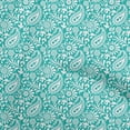 thumbnail image 1 of oneOone Rayon Turquoise Green Fabric Paisleys Sewing Craft Projects Fabric Prints By Yard 56 Inch Wide-D4, 1 of 5