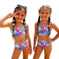 thumbnail image 3 of CCRFTGI Girls Swimsuit Size 7 Two Piece Sets Swim Vacation Bikinis Beach Vacation Girls Bathing Suit Cute Summer Hawaiian Tropic Girls Clothes Tankini Swimsuits Swimwear Red 7-8 Years, 3 of 9