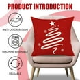 thumbnail image 6 of Red Christmas Pillow Covers 18x18 Set of 4 Farmhouse Xmas Decorations Snowflake Hello Winter Holiday Decor Throw Cushion Case for Home Couch S24C17, 6 of 6