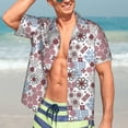 thumbnail image 7 of Pofeuu Abstract Floral Print Hawaiian Shirt for Men Sleeves Casual Button Down Summer Beach Dress Shirts T-Shirts,XX-Large, 7 of 7