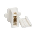 thumbnail image 2 of Vickerman White Female Slide-On Plug Inline for SPT-1, 18 Wire Gauge, 10 per Pack. The slide-on plug has a removable tab for inline and non-inline purpose., 2 of 3