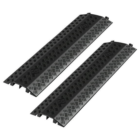 KFFKFF Drop Over Cable Protector, 17,500 lbs/Axle Load Capacity, Durable Cable and Hose Ramp, Floor Cord Cover for High Foot Traffic Areas, Suitable for Indoor and Outdoor Use, Home, Office