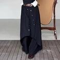 thumbnail image 4 of SONXAHE Double Button Front Wide Leg Pants for Men Asymmetrical Hem Street Shoot Long Trouser, 4 of 4