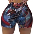 thumbnail image 2 of Lsque Chucky Pattern High Waisted Biker Shorts for Women-Tummy Control Fitness Athletic Workout Running Yoga Gym Shorts,Moisture-Wicking-X-Large, 2 of 9