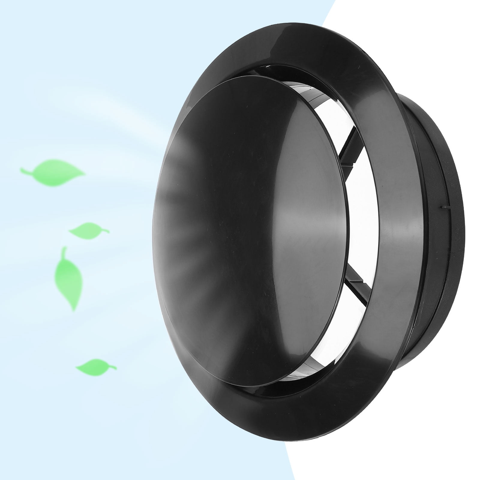 Uxcell 7 Inch Round Air Vent, 1Pcs ABS Adjustable Soffit Exhaust Vent Cover for Home Living Room Kitchen Office, Black