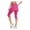 Hot Pink #1, variant on Womens UPF 50+ Yoga Skirted Capri Leggings Golf Tennis Pants with Skirt for Running Workout Active Black 2XL