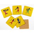 thumbnail image 2 of Inkdotpot Ensemble de 6 sous-Verres Faciles à Nettoyer 4 Pouces Carrés Réutilisables Tribaux, 2 of 8