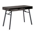 thumbnail image 4 of Auston Modern Gray Engineered Wood Grain Finish Desk with Drawer, 4 of 13