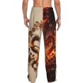 thumbnail image 2 of Dragon Print Men's Polyester Full-width print Lounge Pants, Soft & Lightweight Sleepwear Pajama Pants for Home, 2 of 8