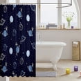 thumbnail image 3 of Manfei Cartoon Astronaut Planet Shower Curtain 72Wx84L,Cute Stars Bathroom Shower Curtain,Navy Blue, 3 of 5