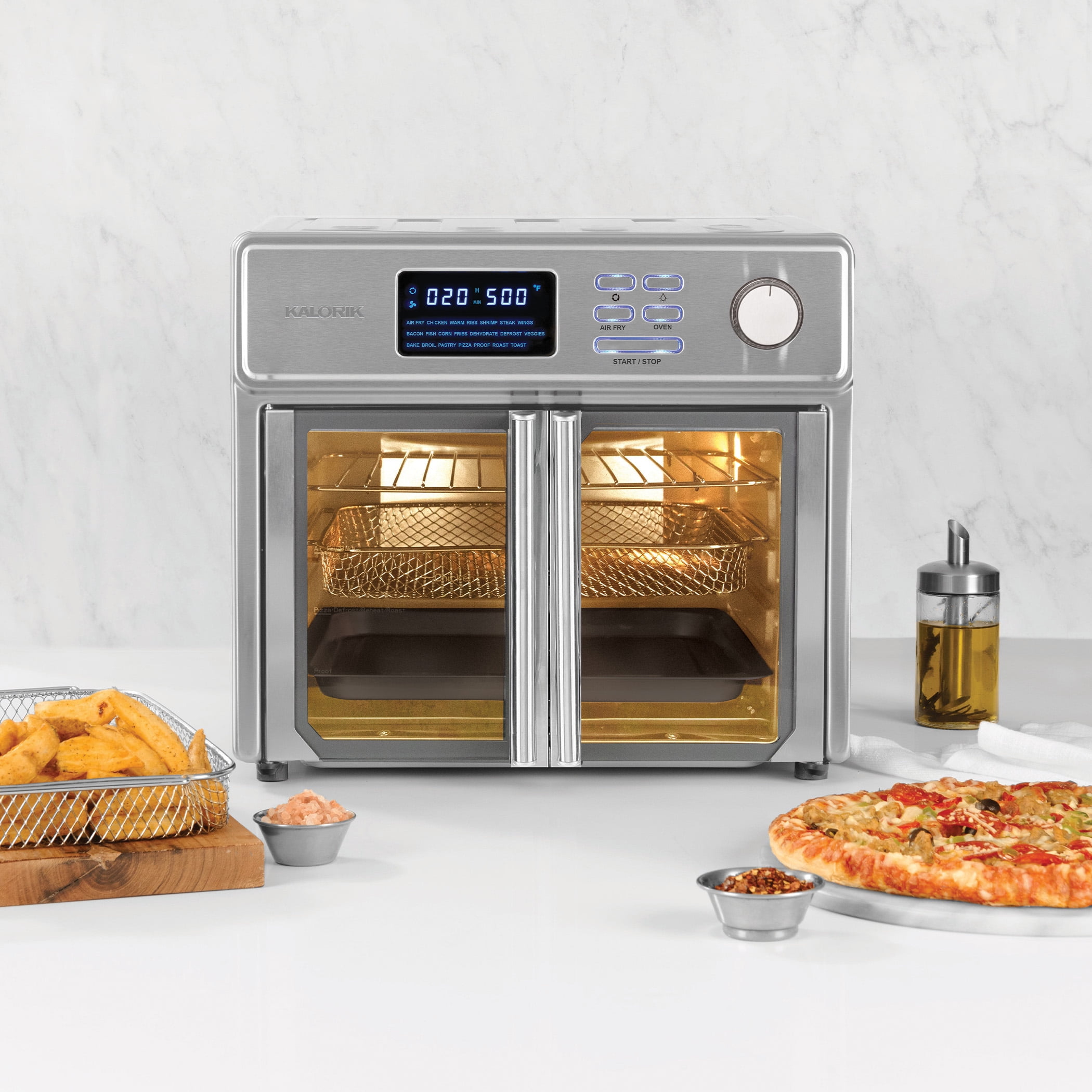 Kalorik French Door Air Fryer 26Qt Digital MAXX 10-in-1 Toaster Oven With  848052006874