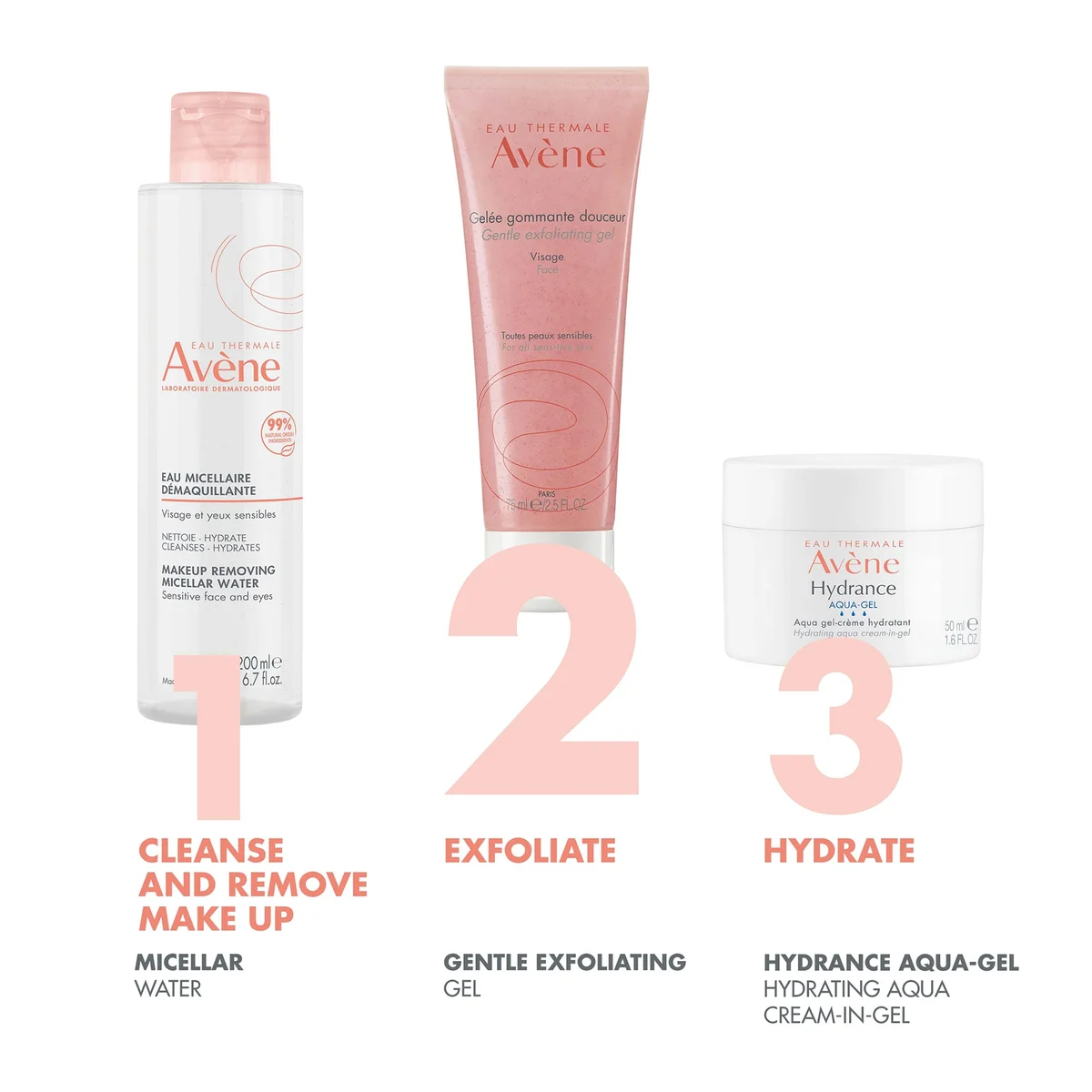 Avene Gentle Exfoliating Gel - Facial  Pore Scrub with Niacinamide, 2.5 fl oz