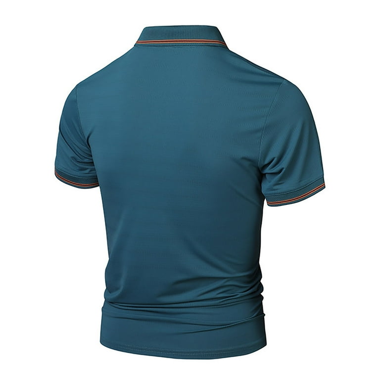 Fnnxeal Big and Tall Polo Shirts, Button Men's Summer Shirt Solid