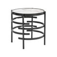 thumbnail image 2 of Elegant Pandora Sintered Stone End Table, Darker Gray Small Coffee Table for Living Room 20.67''W x 20.67''D x 21.65''H, 2 of 5