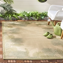 Safavieh Courtyard Martin Botanical Indoor/Outdoor Area Rug, Cream/Green, 5'3" x 7'7"